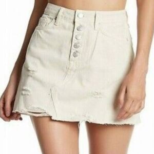 Free People Embellished Denim Skirt Size 25